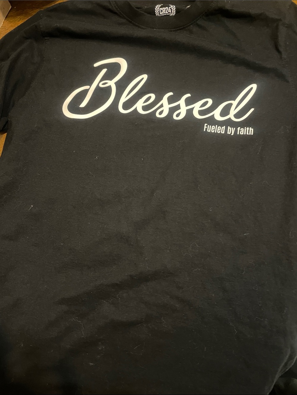 Blessed Script Graphic Tee - Black -
